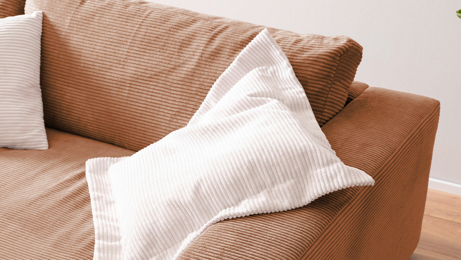 KAWOLA Big Sofa MADELINE Cord rost