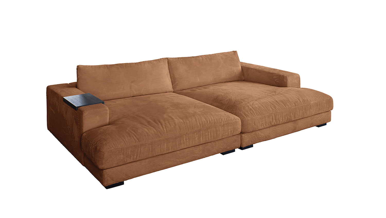 KAWOLA Big Sofa MADELINE Cord rost