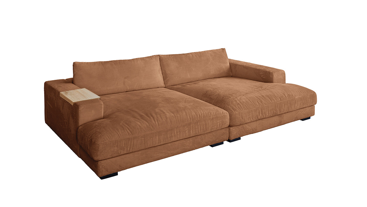 KAWOLA Big Sofa MADELINE Cord rost
