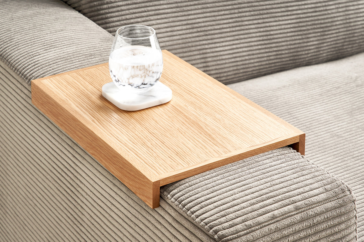 KAWOLA Big Sofa MADELINE Cord steingrau