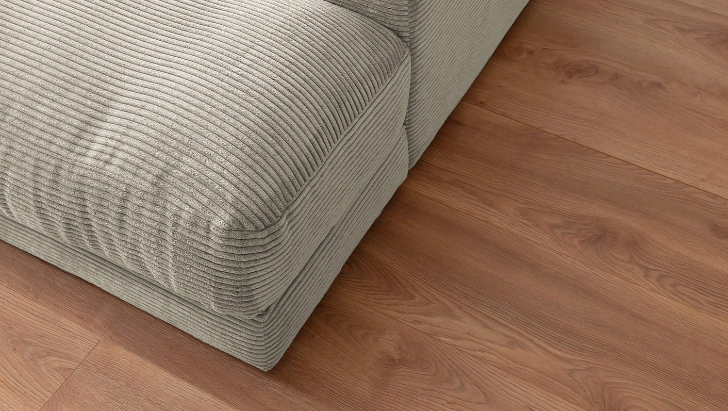 KAWOLA Big Sofa MADELINE Cord steingrau