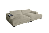 KAWOLA Big Sofa MADELINE Cord steingrau