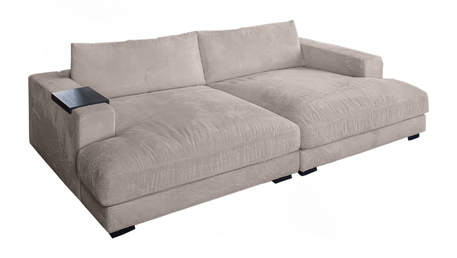 KAWOLA Big Sofa MADELINE Cord taupe