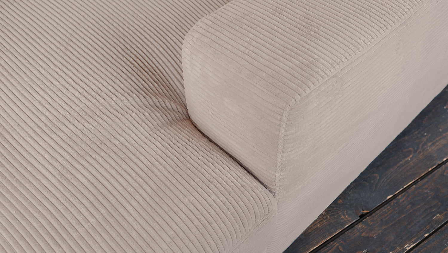 KAWOLA Big Sofa MADELINE Cord taupe