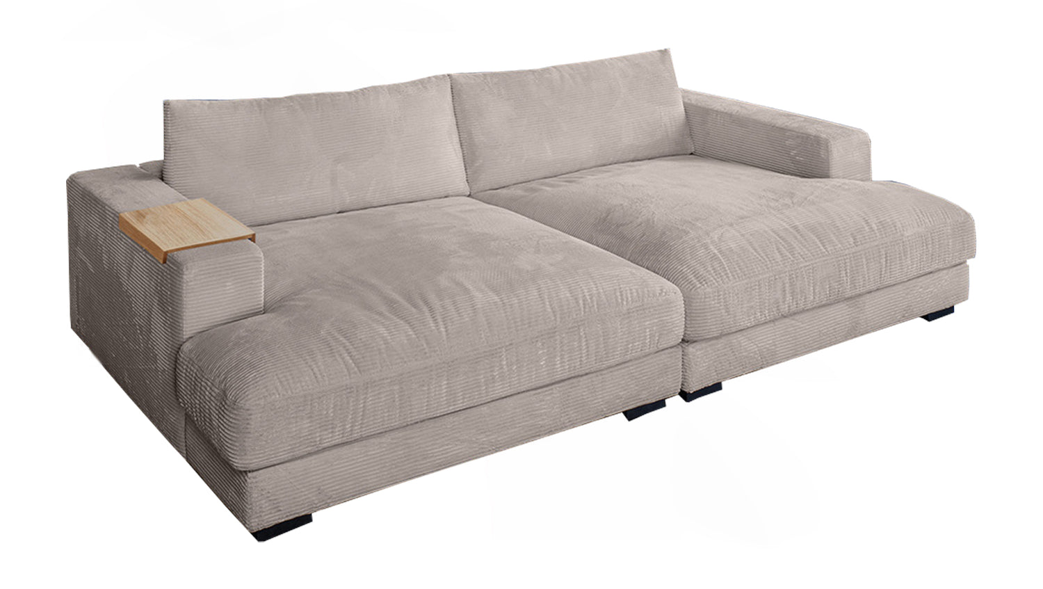 KAWOLA Big Sofa MADELINE Cord taupe