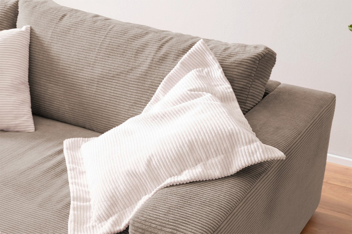 KAWOLA Big Sofa MADELINE Cord taupe