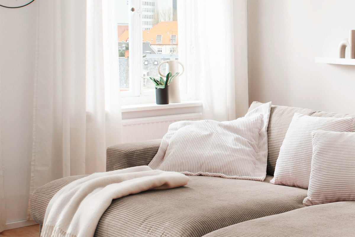 KAWOLA Big Sofa MADELINE Cord taupe