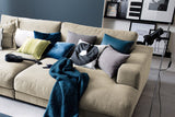KAWOLA Big Sofa MADELINE Stoff cremeweiß