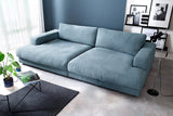 KAWOLA Big Sofa MADELINE Stoff petrol, 290 x 190, ohne Holztablett