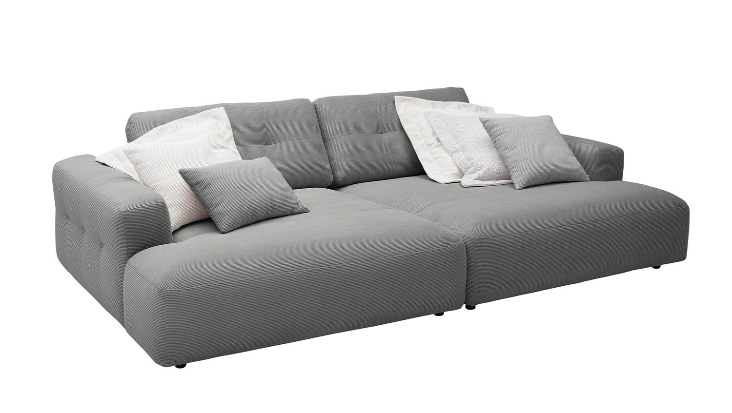 KAWOLA Big Sofa MIKA Feincord anthrazit