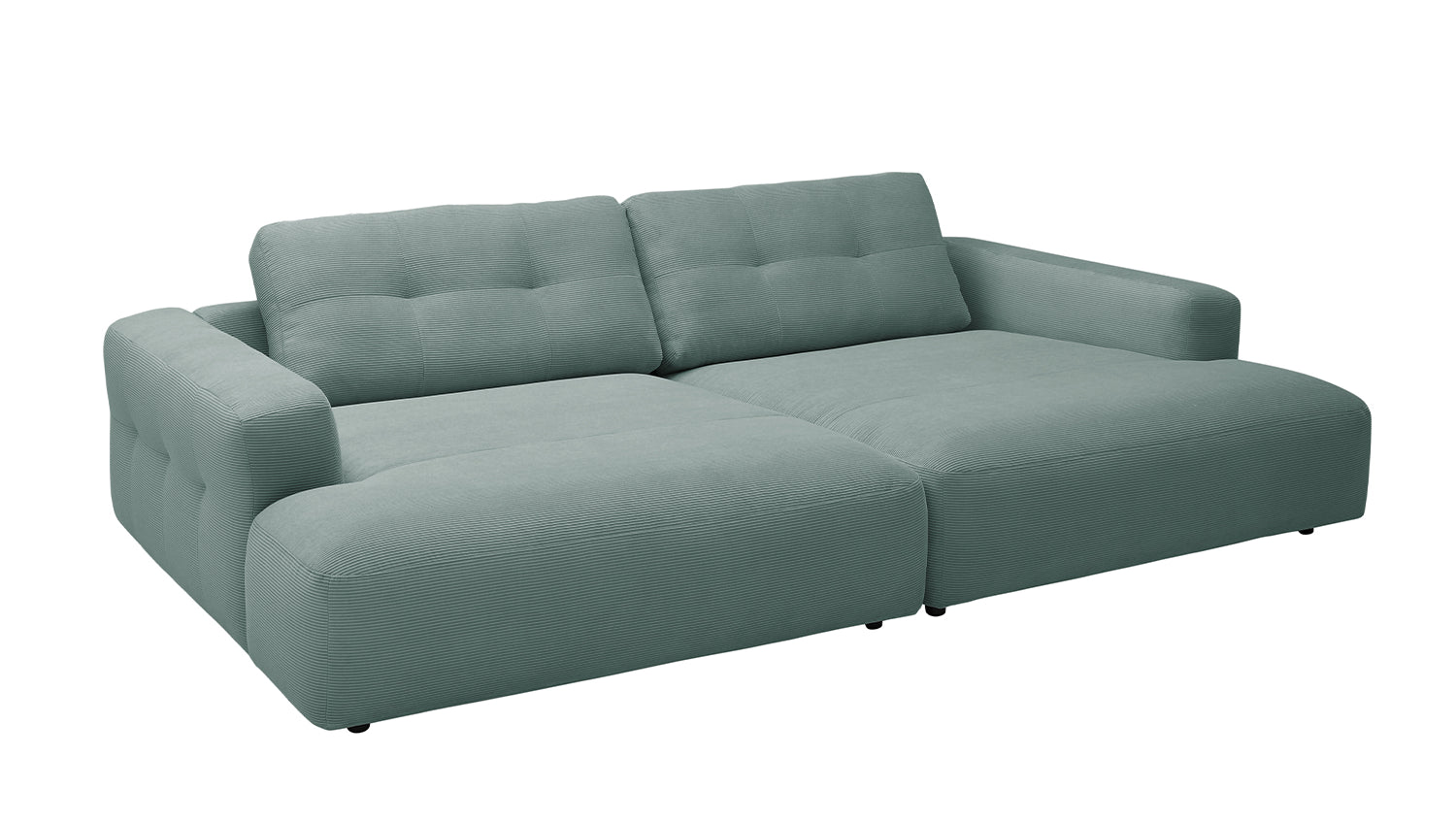 KAWOLA Big Sofa MIKA Feincord grün