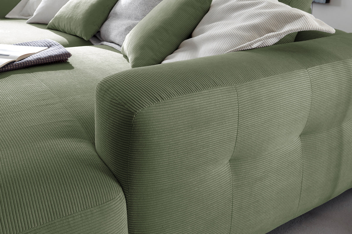 KAWOLA Big Sofa MIKA Feincord olivgrün