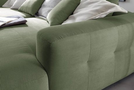 KAWOLA Big Sofa MIKA Feincord olivgrün