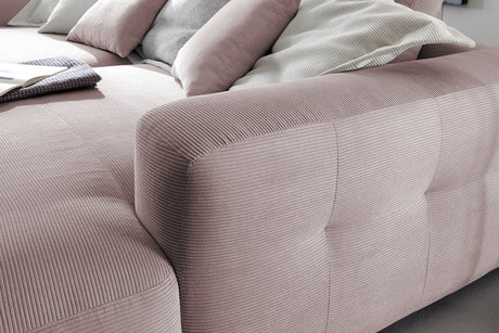 KAWOLA Big Sofa MIKA Feincord rosa