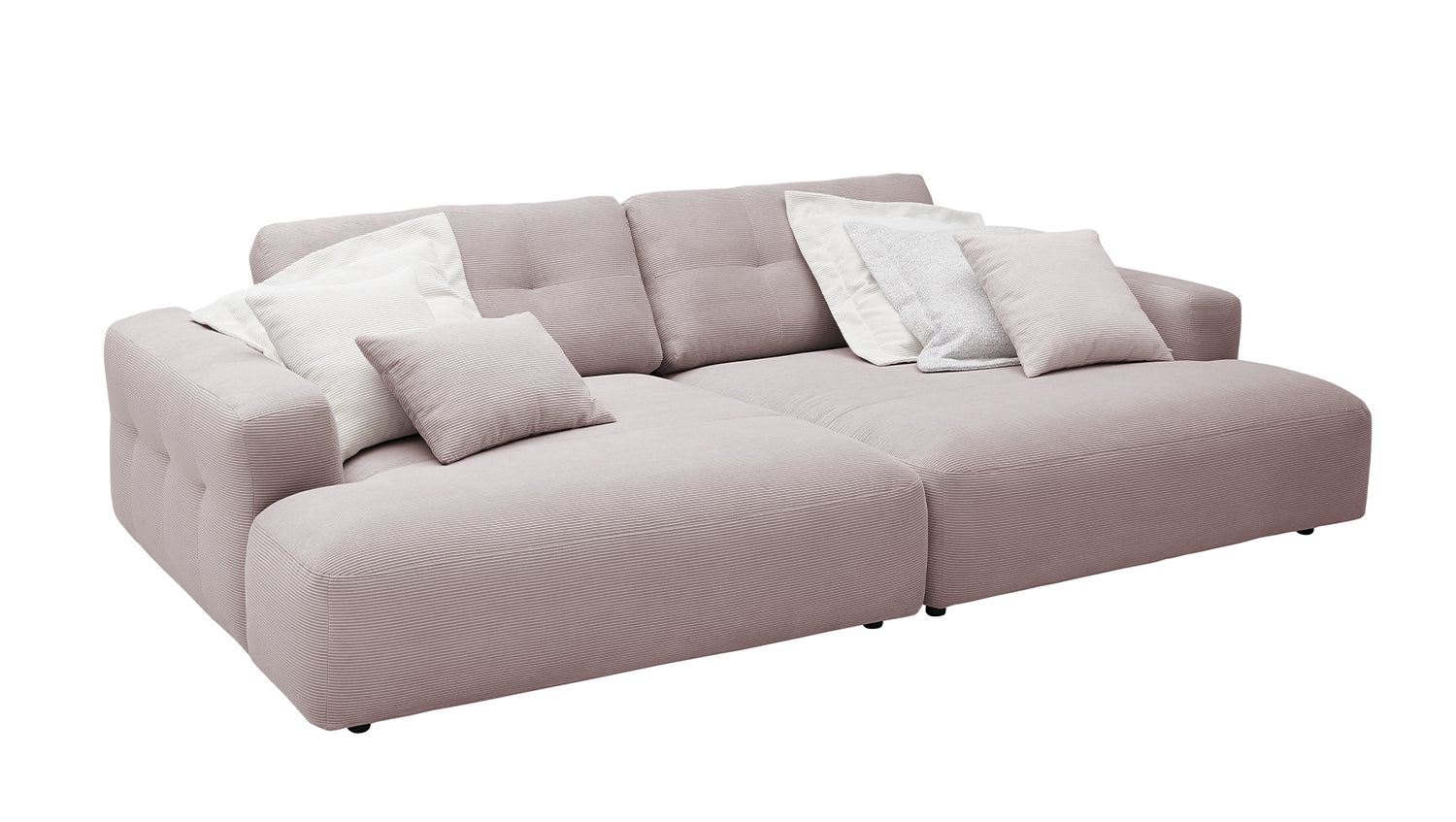 KAWOLA Big Sofa MIKA Feincord rosa