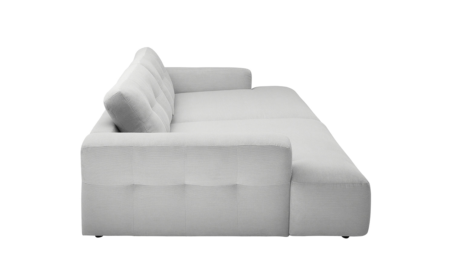 KAWOLA Big Sofa MIKA Feincord silber