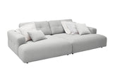 KAWOLA Big Sofa MIKA Feincord silber