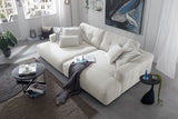 KAWOLA Big Sofa MIKA Feincord weiß
