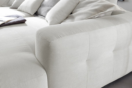 KAWOLA Big Sofa MIKA Feincord weiß