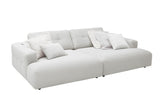 KAWOLA Big Sofa MIKA Feincord weiß