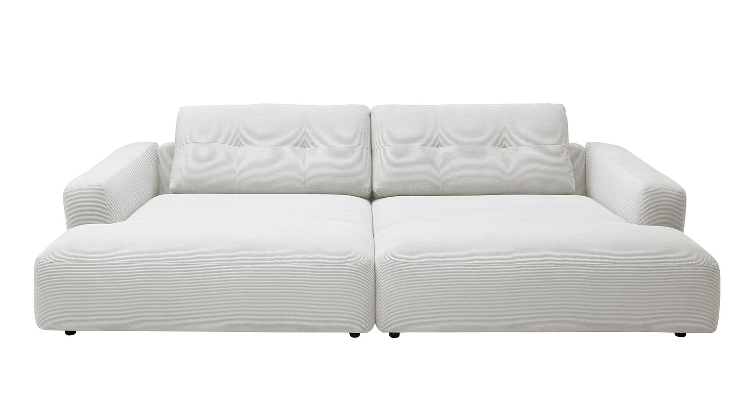 KAWOLA Big Sofa MIKA Feincord weiß