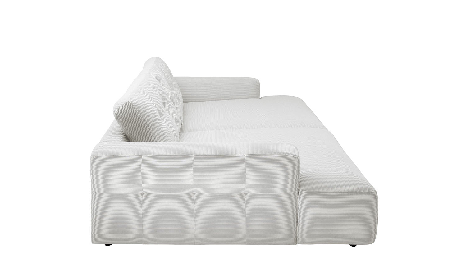 KAWOLA Big Sofa MIKA Feincord weiß