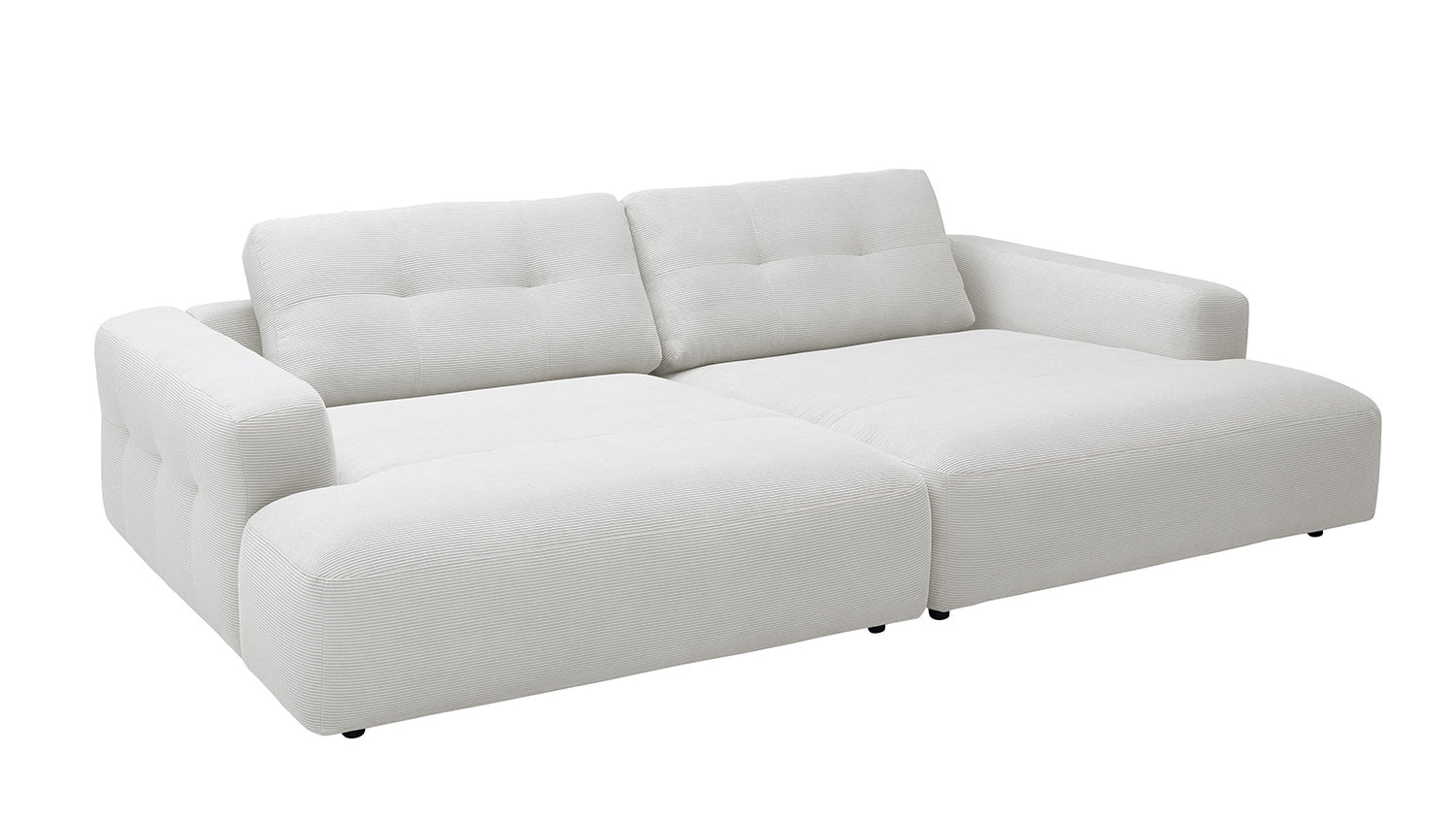 KAWOLA Big Sofa MIKA Feincord weiß