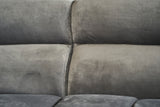 KAWOLA Big Sofa NERLA Stoff Velvet Silber