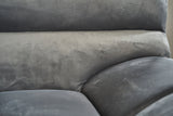 KAWOLA Big Sofa NERLA Stoff Velvet Silber