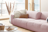KAWOLA Big Sofa PALACE 3-Sitzer mit Sitztiefenverstellung Cord rosa