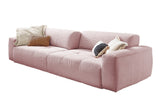 KAWOLA Big Sofa PALACE 3-Sitzer mit Sitztiefenverstellung Cord rosa