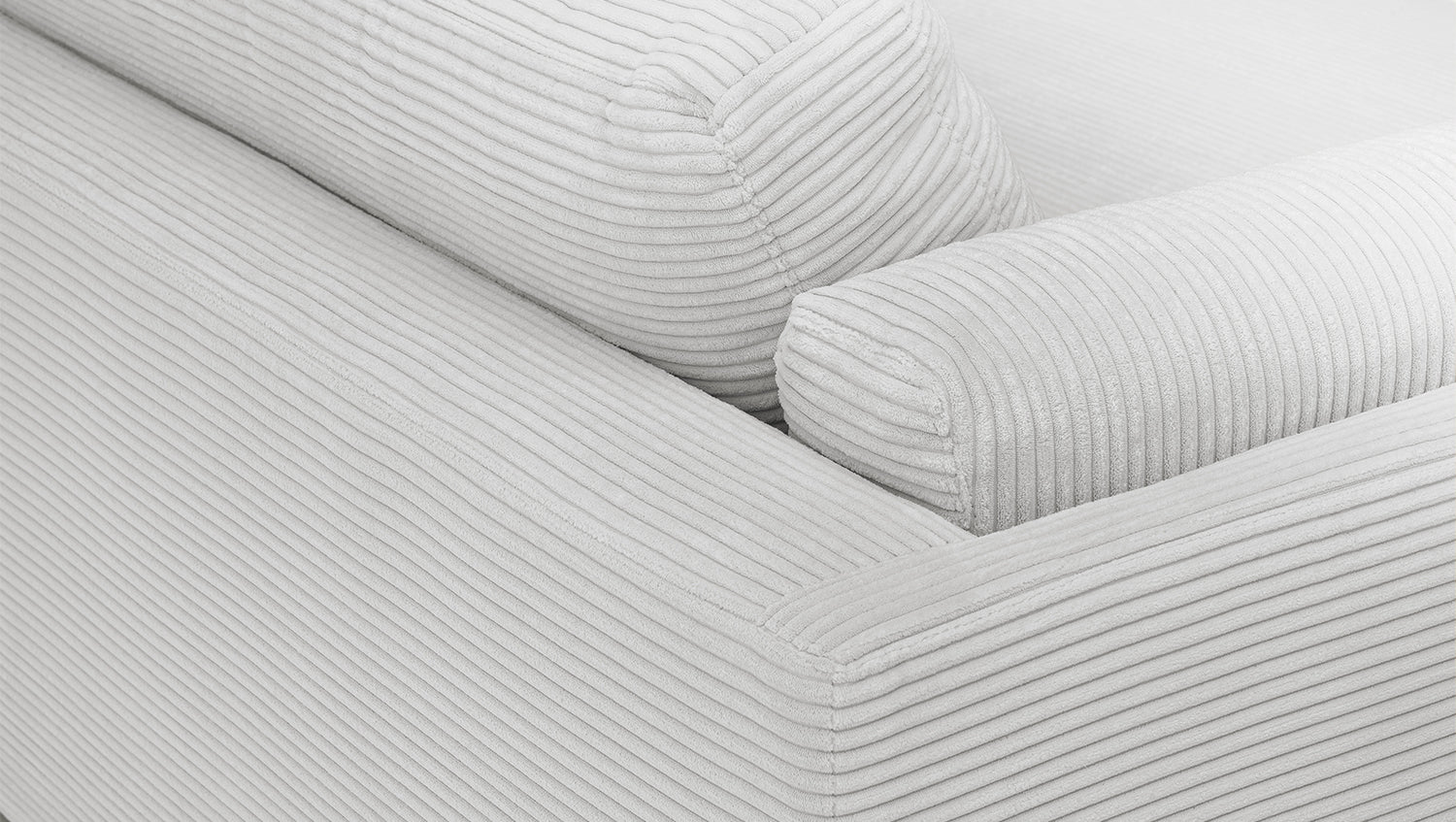 KAWOLA Big Sofa RAINA Cord hellgrau