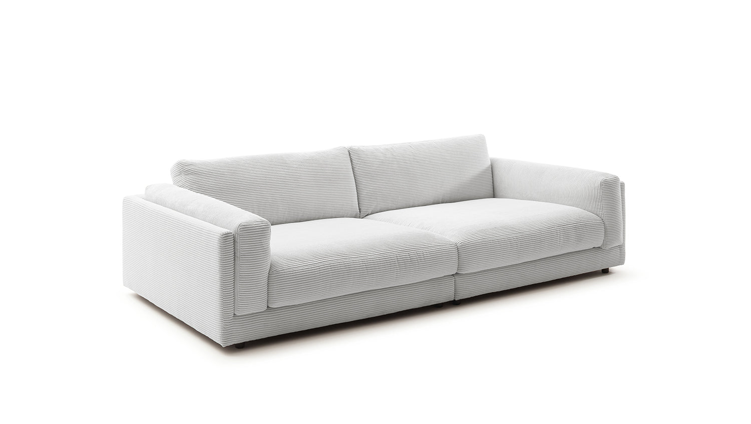 KAWOLA Big Sofa RAINA Cord hellgrau