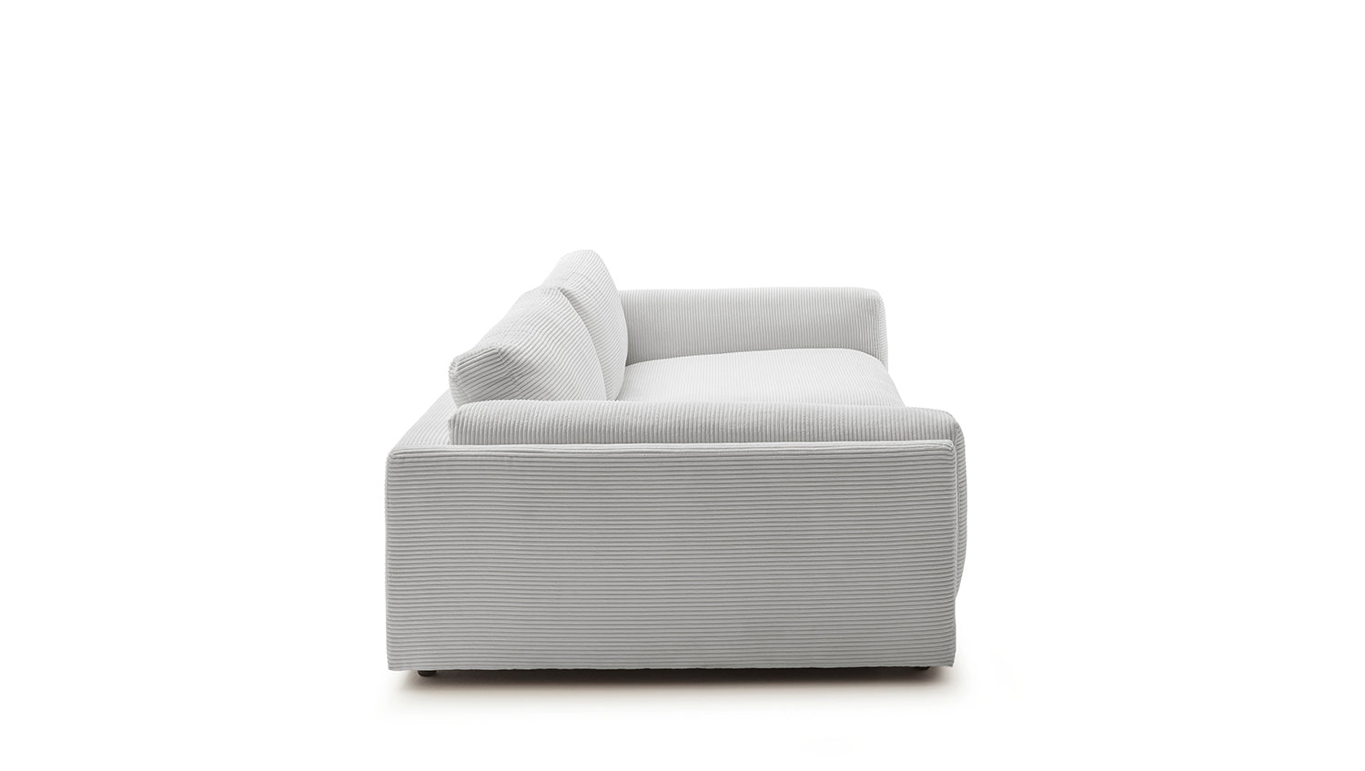KAWOLA Big Sofa RAINA Cord hellgrau