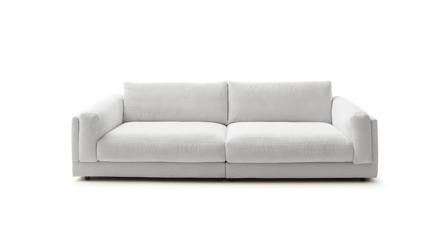 KAWOLA Big Sofa RAINA Cord hellgrau