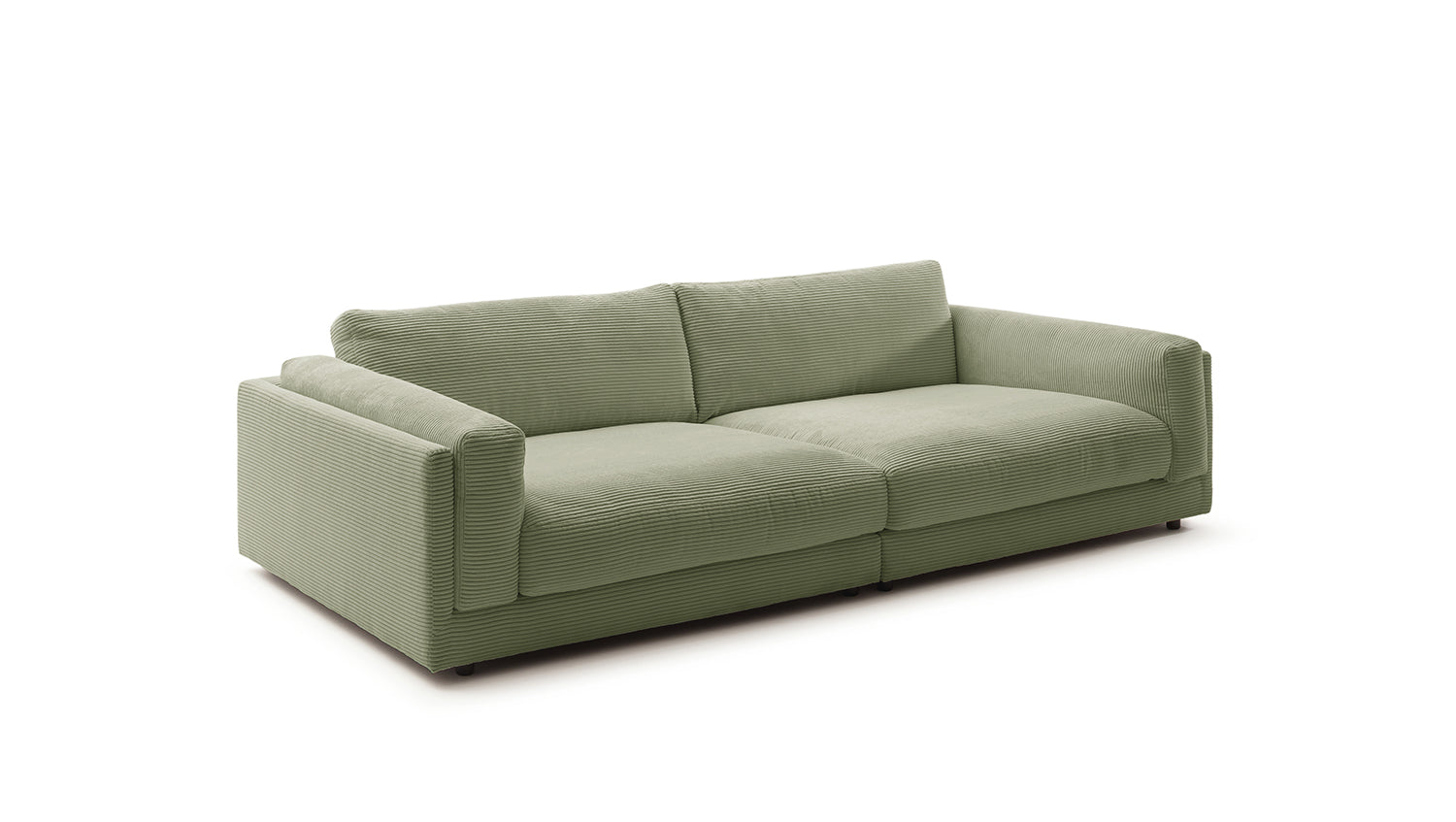 KAWOLA Big Sofa RAINA Cord olivgrün