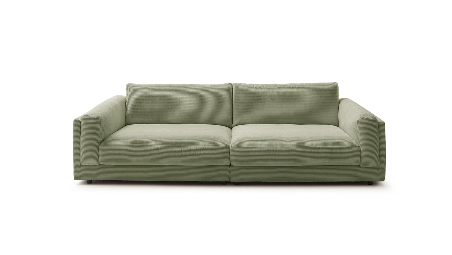KAWOLA Big Sofa RAINA Cord olivgrün