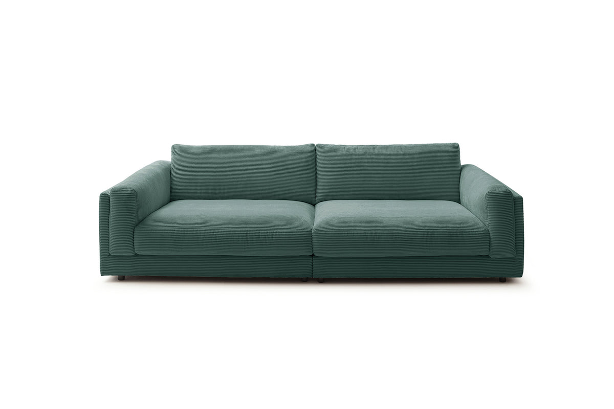 KAWOLA Big Sofa RAINA Cord smaragd
