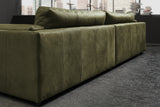 KAWOLA Big Sofa RAINA Leder olivgrün