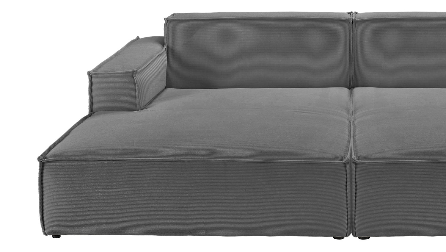 KAWOLA Big Sofa SAMU Feincord anthrazit