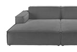 KAWOLA Big Sofa SAMU Feincord anthrazit