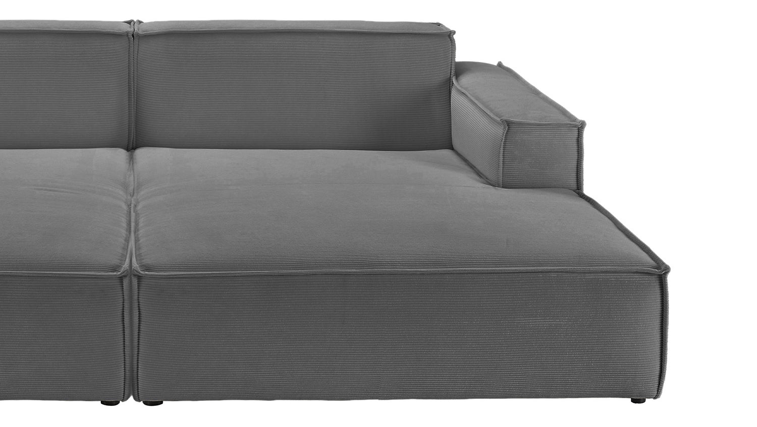 KAWOLA Big Sofa SAMU Feincord anthrazit
