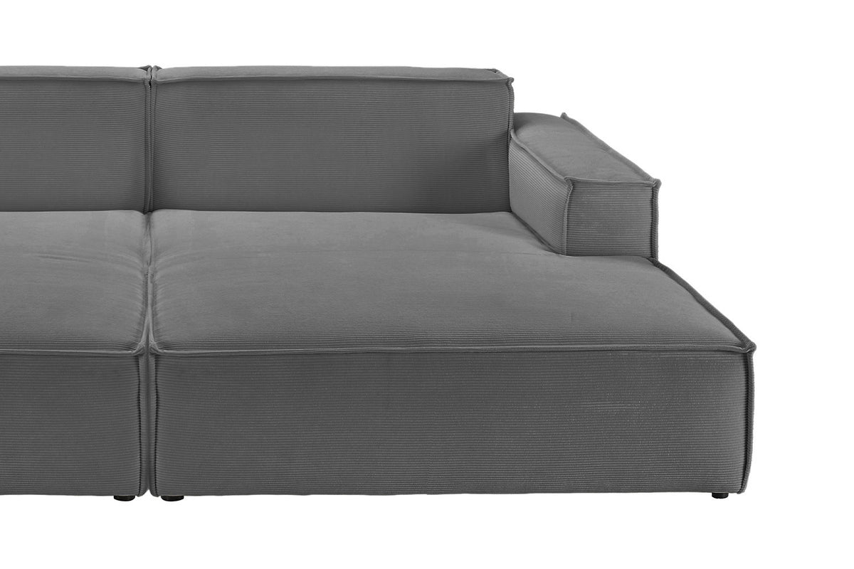 KAWOLA Big Sofa SAMU Feincord anthrazit