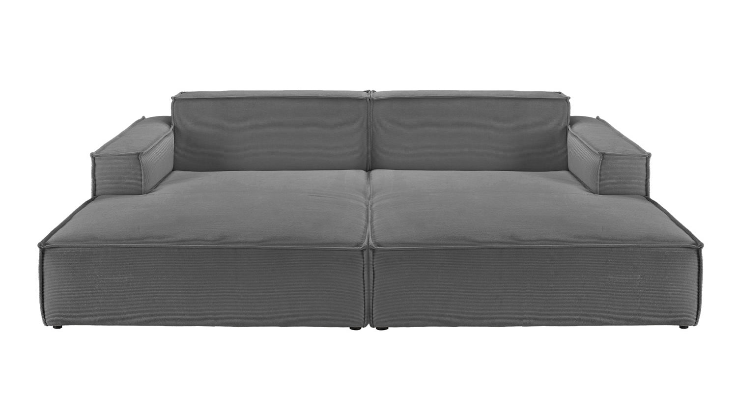 KAWOLA Big Sofa SAMU Feincord anthrazit