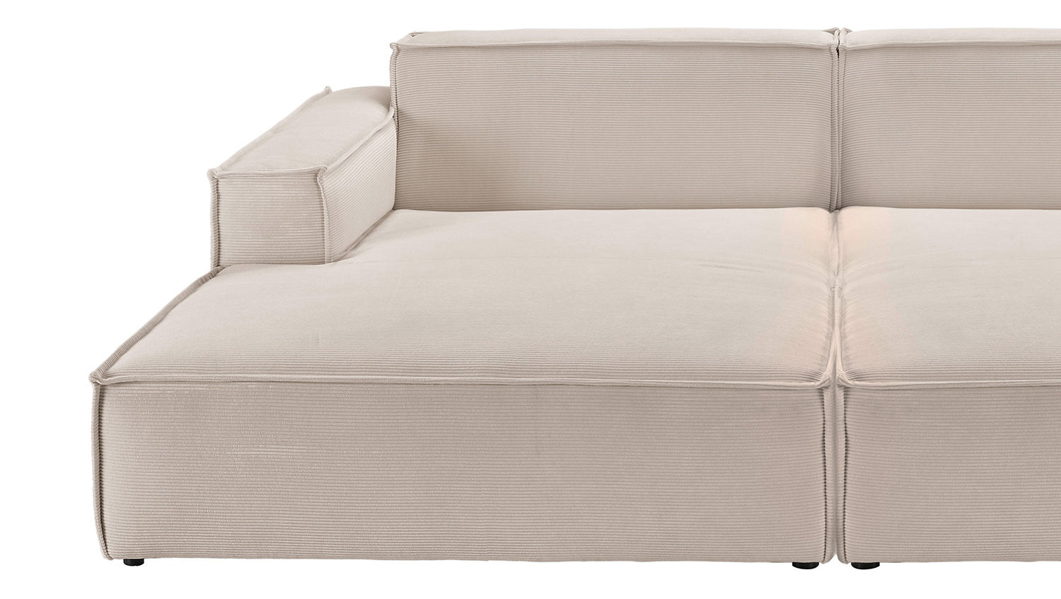 KAWOLA Big Sofa SAMU Feincord beige