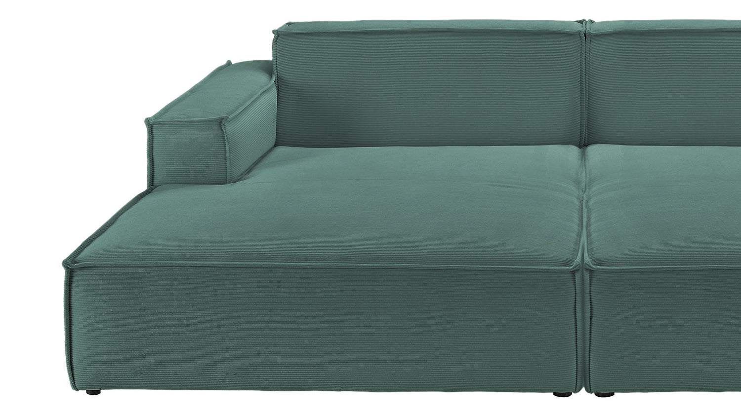 KAWOLA Big Sofa SAMU Feincord grün
