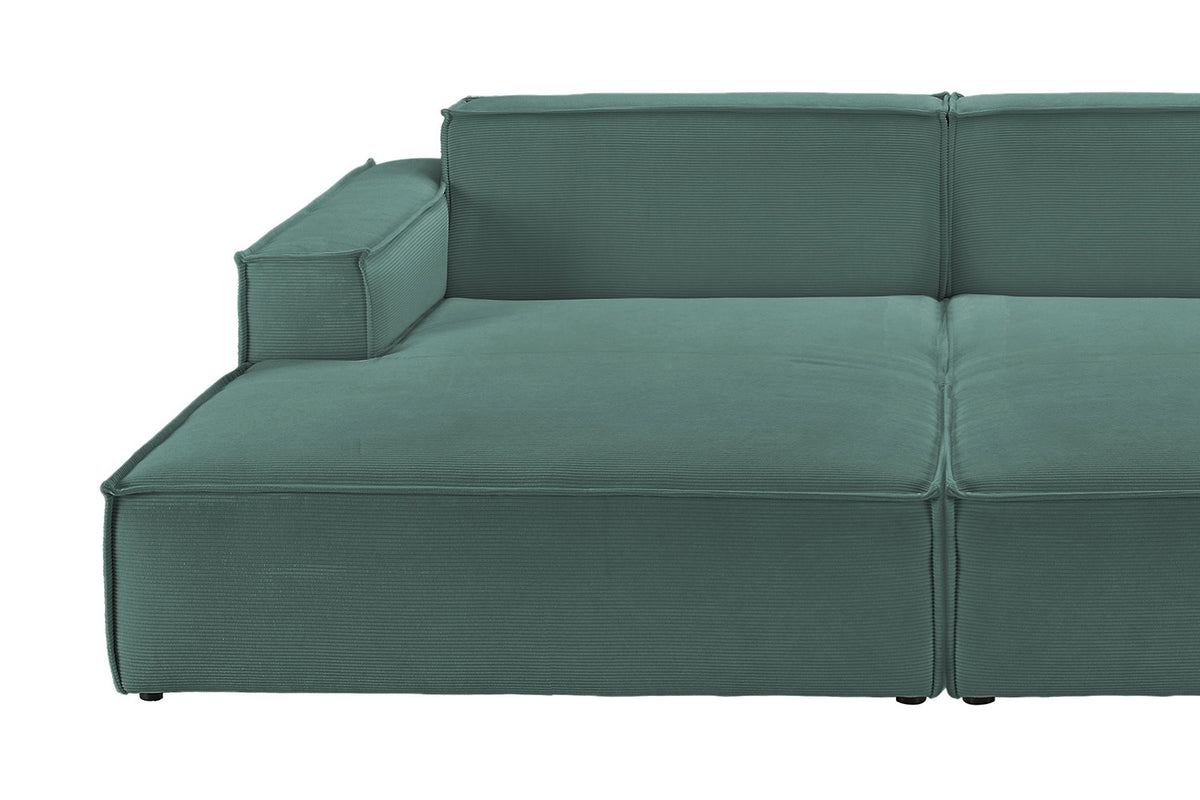 KAWOLA Big Sofa SAMU Feincord grün