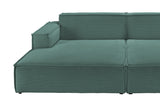 KAWOLA Big Sofa SAMU Feincord grün