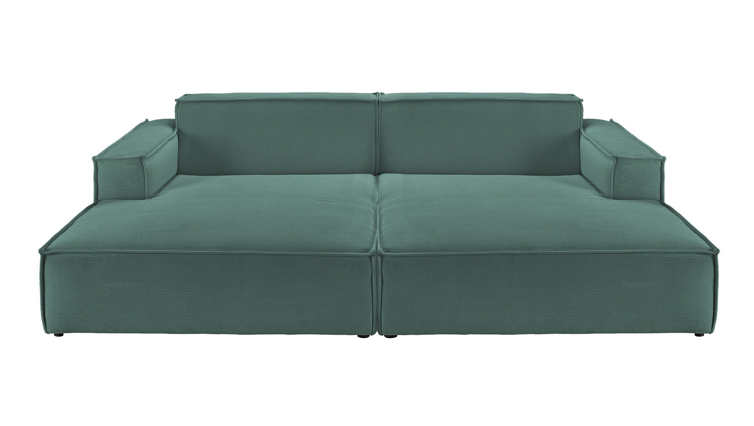 KAWOLA Big Sofa SAMU Feincord grün