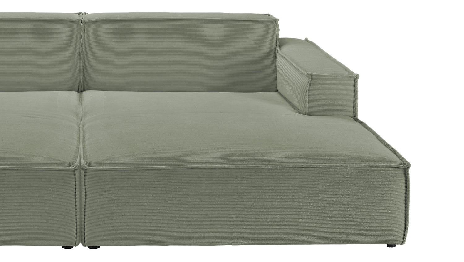 KAWOLA Big Sofa SAMU Feincord olivgrün
